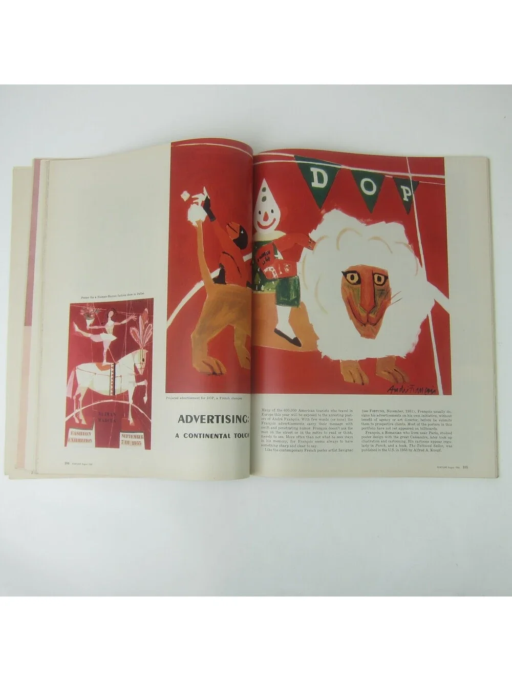 Vintage FORTUNE Magazine August 1956 Cadillac Caprolan Standard Johnnie Walker